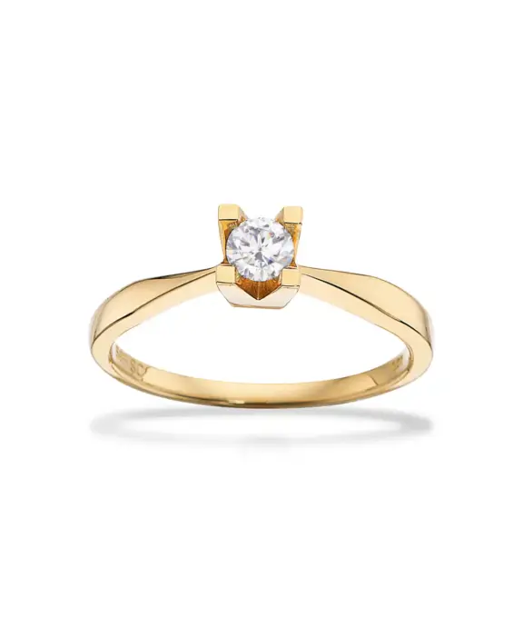 SCROUPLES KLEOPATRA 14 KARATS GULD RING 0,20 BRILLANT - 7135,20