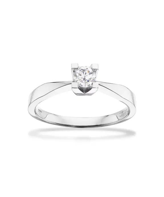 KLEOPATRA 14 KT HVIDGULD RING MED BRILLANT 0,25 CT. W/SI - 7136,25