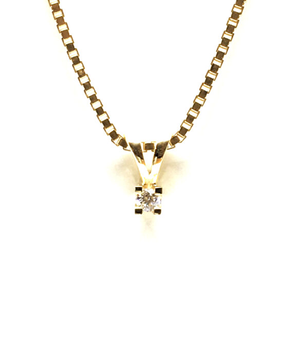 CHRISTOFFERSEN JEWELRY EVA VEDHÆNG 8KT GULD MED DIAMANT - 4000163