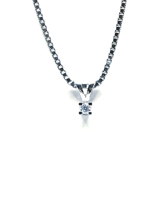 CHRISTOFFERSEN JEWELRY EVA VEDHÆNG 8KT HVIDGULD MED DIAMANT - 4000163-5