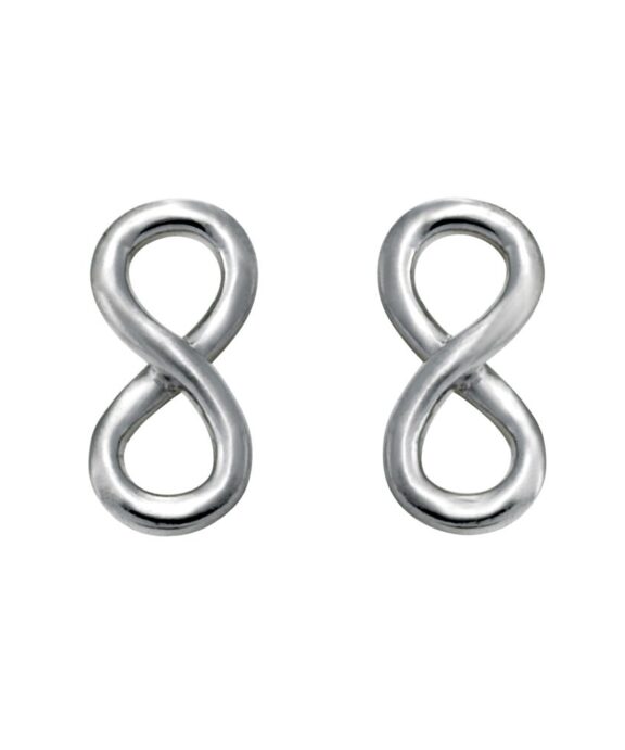 NORDAHL RHODINERET SØLV ØRESTIK UENDELIGHEDSTEGN