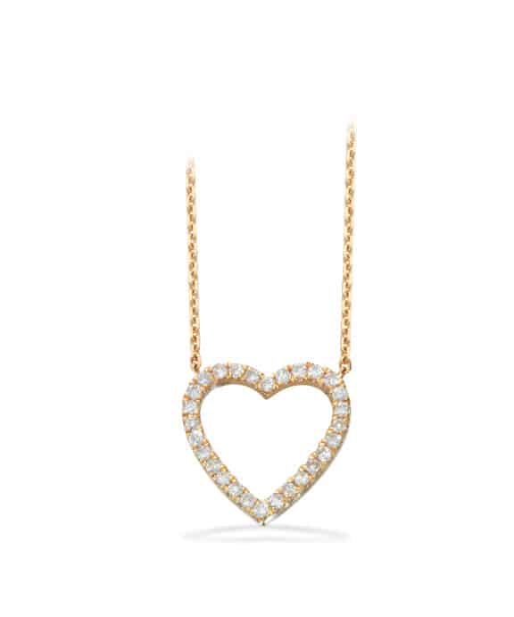 SCROUPLES VEDHÆNG HJERTE I 14 KARAT GULD MED BRILLIANTER I ALT 0,09CT W/SI - 33505,45