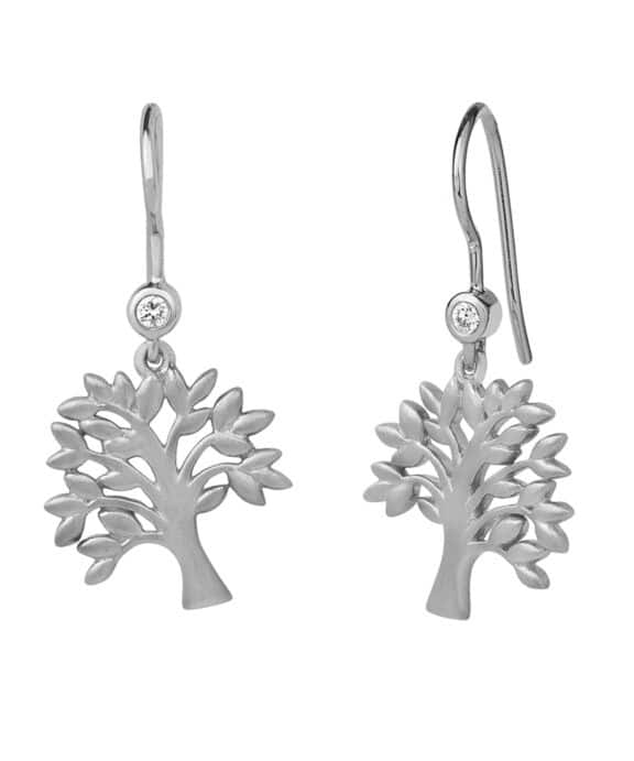 BYBIEHL TREE OF LIFE ØREHÆNGER I SØLV MED ZIRKONIA - 4-2501A-R