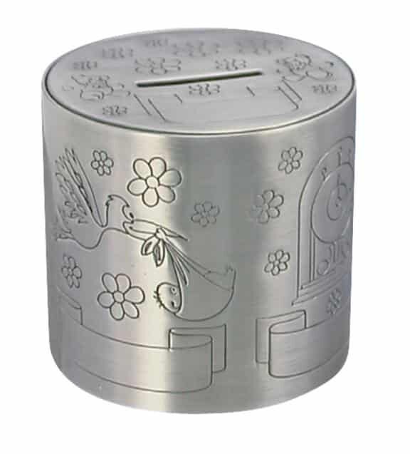 NOA KIDS SPAREBØSSE MED DÅBSMOTIVER I FORTINNET - 92015276844