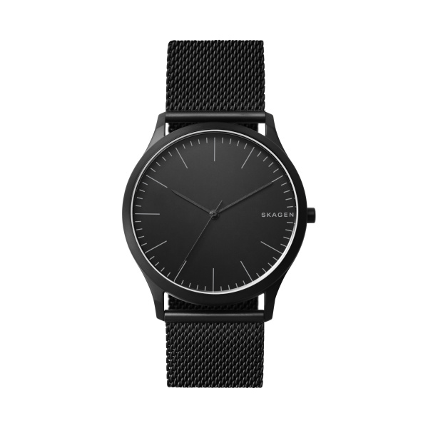 SKAGEN UR HERRE SORT MED SORT MESH LÆNKE - SKW6422