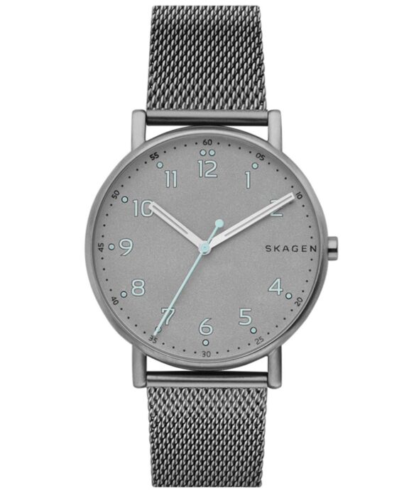 SKAGEN UR HERRE GRÅ MED GRÅ MESH LÆNKE - SKW6354