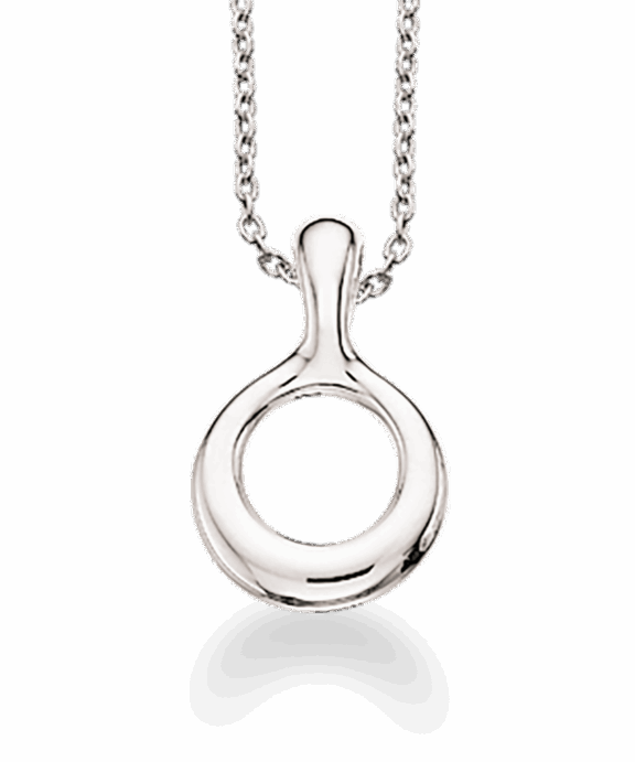 SØLV COLLIE CIRKEL UDEN STEN