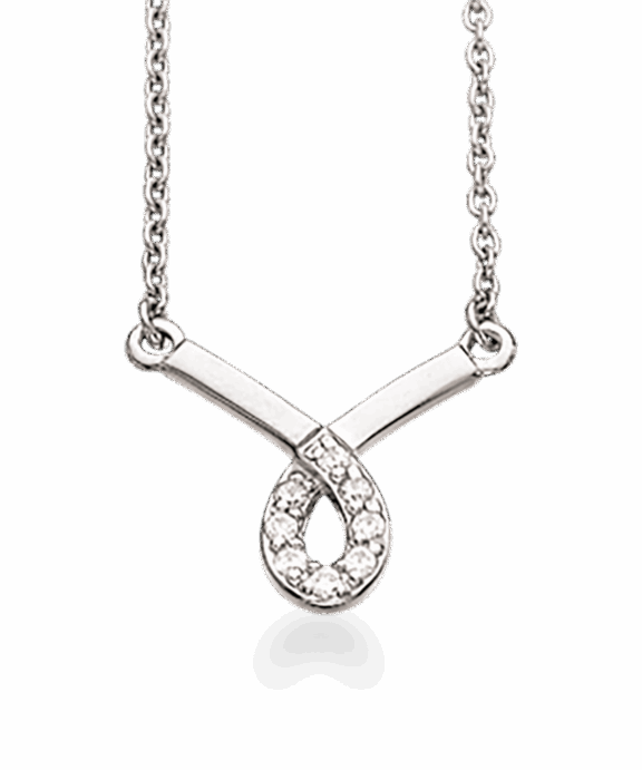 SØLV COLLIE MED VEDHÆNG SYNTETISK ZIRKON