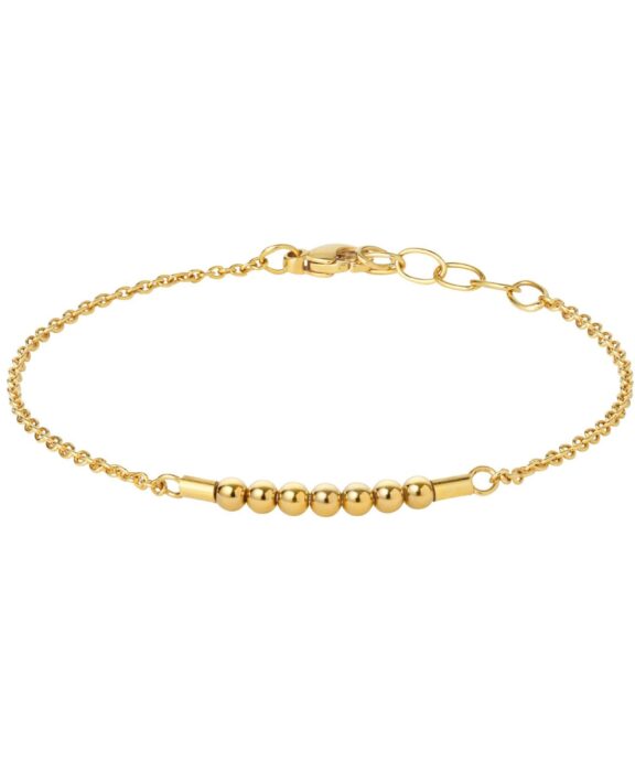 HEIRING RAW SØLV FORGYLDT ARMBÅND MED 7 KUGLER