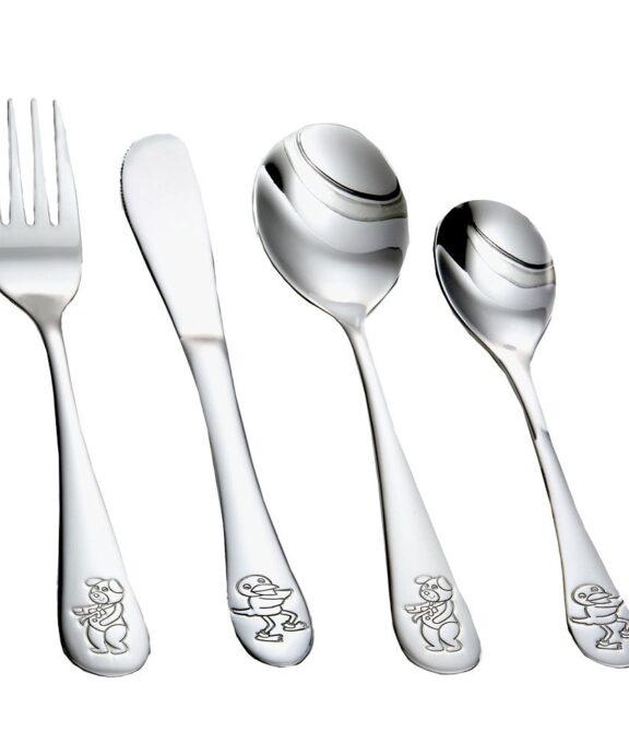 NORDAHL RUSTFRIT STÅL BARNEBESTIK BAMSE OG KYLLING