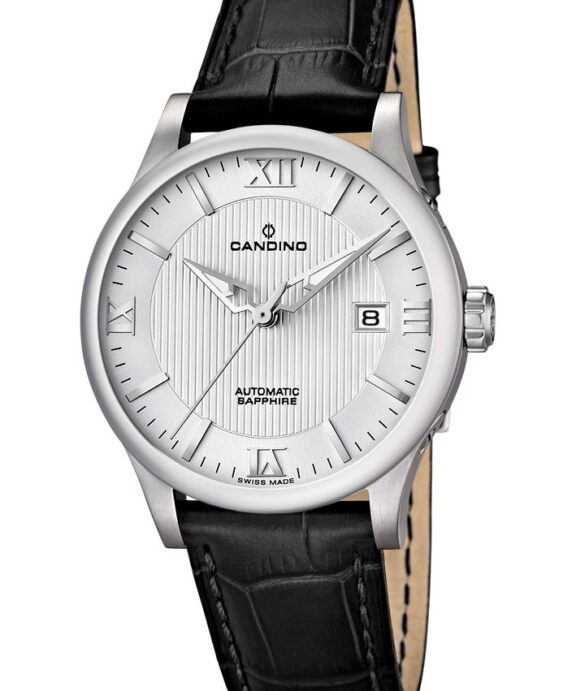 CANDINO AUTOMATIK HERRE UR MED SORT LÆDERREM - C4494/2