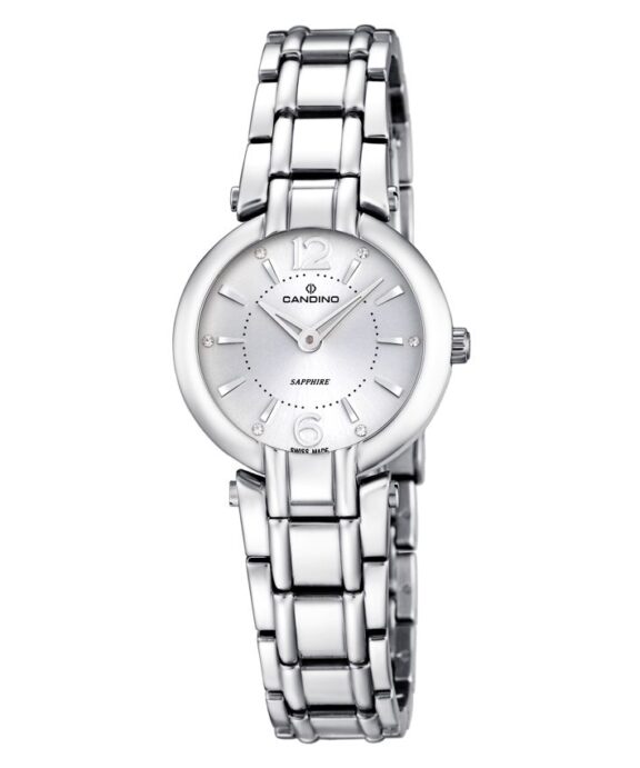 CANDINO SWISS MADE DAME UR STÅL LÆNKE MED SAFIR GLAS - C4574/1