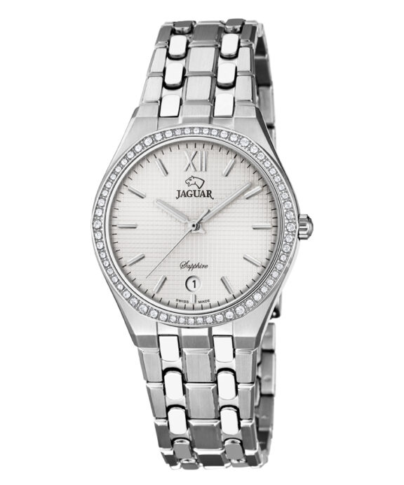 JAGUAR DAME UR STÅL LÆNKE 10 ATM MED SAFIR GLAS