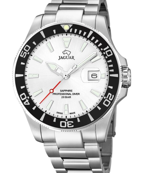 JAGUAR HERRE UR DIVER STÅL MED LÆNKE 20 ATM - J860/1