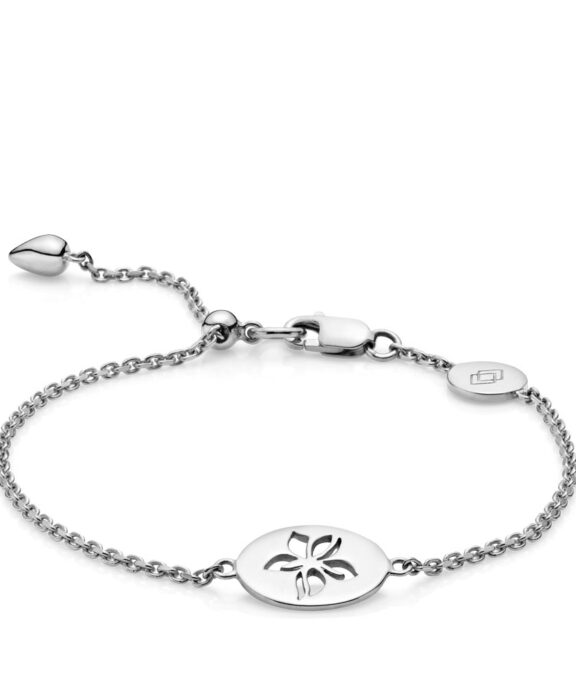 IZABEL CAMILLE HIBISCUS ARMBÅND SØLV PLADE M/ BLOMST