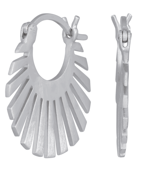 JOANLI NOR SØLV RHODINERET ØRERINGE 20 MM