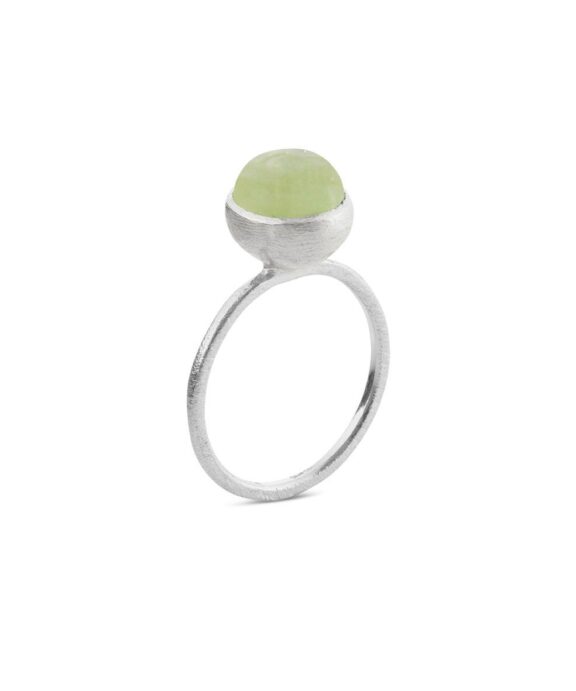 SUSANNE FRIIS BJØRNER RING SØLV MED PHRENIT 8MM STR 52 - 1692-1-116