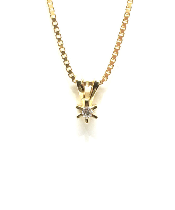 CHRISTOFFERSEN JEWELLERY CARLA HALSKÆDE 14KT GULD MED DIAMANT - 4000154-0