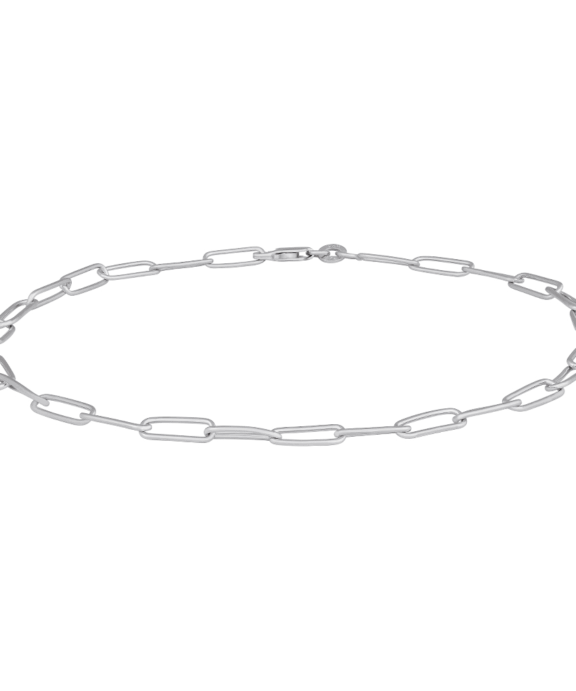 JOANLI NOR RHODINERET SØLV ANKELKÆDE 23+4 CM