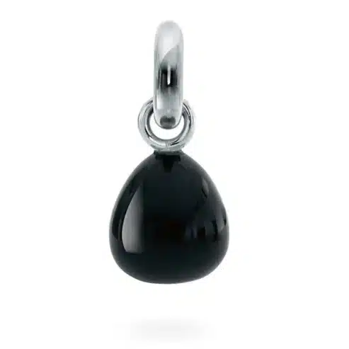 OLE LYNGGAARD A2559-508 SWEET DROP 18KT HVIDGULD MED SORT ONYX OG 0,02CT TW/VS