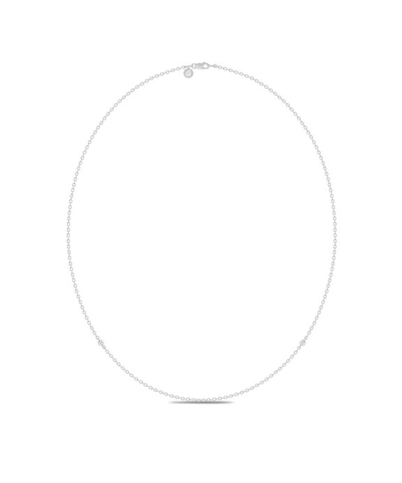 JULIE SANDLAU FINA HALSKÆDE SØLV MED SYNTETISK ZIRKONIA 60 CM - NL549RHCZ60