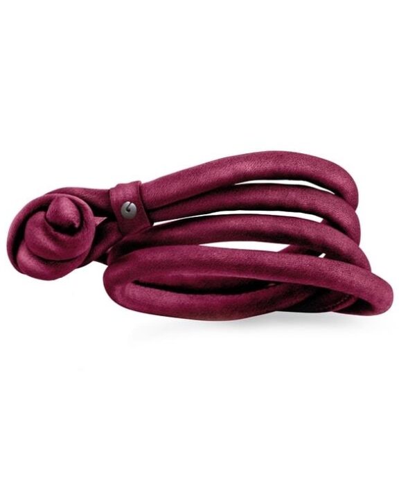 OLE LYNGGAARD A2544-002 SWEET DROP ARMBÅND SILKE VINRØD