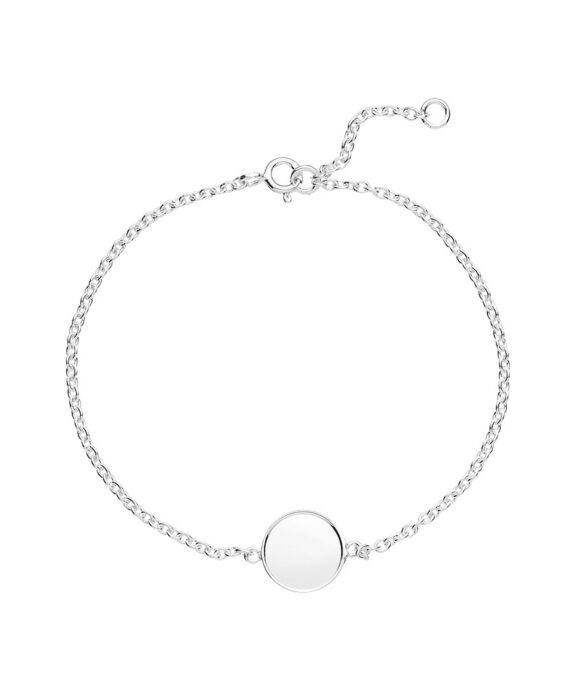 LUND COPENHAGEN SØLV ARMLÆNKE MED RUND PLADE