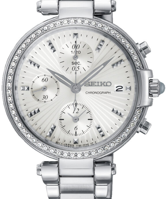 SEIKO DAME UR STÅL LÆNKE MED CHRONOGRAF/STOPUR - SNDV41P1