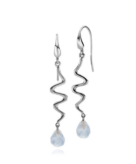 IZABEL CAMILLE SANIYA ØRERINGE SØLV MED GRÅ KRYSTAL - A1669SWSGREY