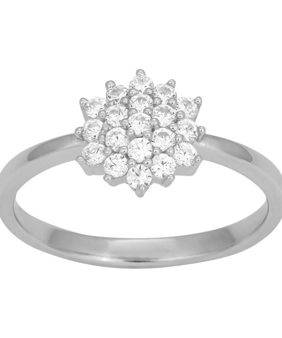 JOANLI NOR SØLV RING BRINNIE 10 MM MED SYNTETISKE ZIRKONIA