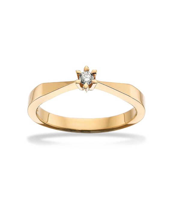 SCROUPLES VICTORIA RING 14 KARAT GULD MED BRILLANT - 17775,05