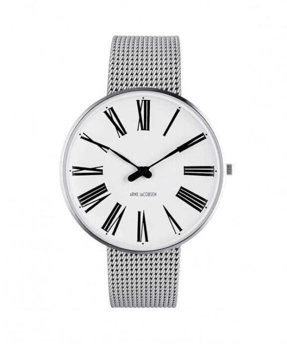 ARNE JACOBSEN ROMAN STÅL 40 MM HVID SKIVE STÅL MESH LÆ