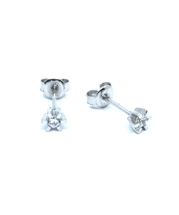 CHRISTOFFERSEN JEWELLERY ØRERINGE MED ZIRKONIA 3 MM - 3010002