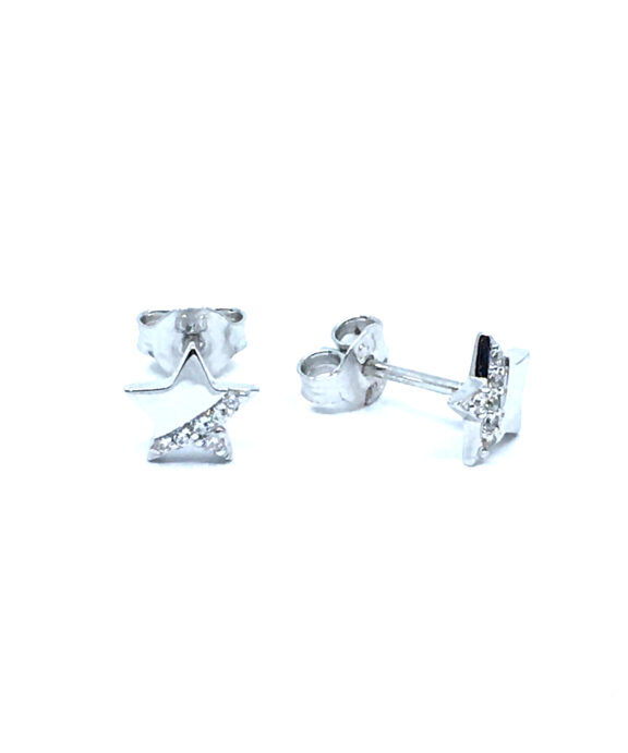 CHRISTOFFERSEN JEWELLERY ØRERINGE STJERNE MED ZIRKONIA - 3070798