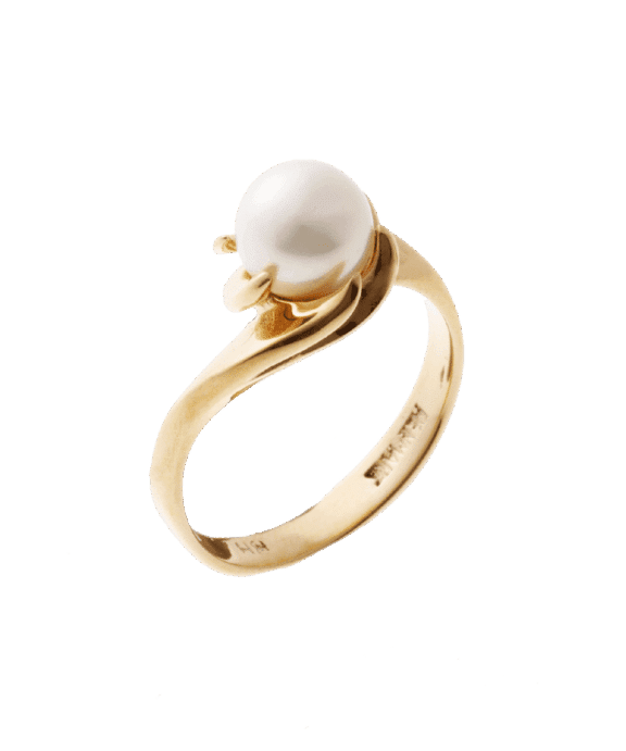 LUND COPENHAGEN 8 KARAT GULD RING MED KULTURPERLE - 3077605-20