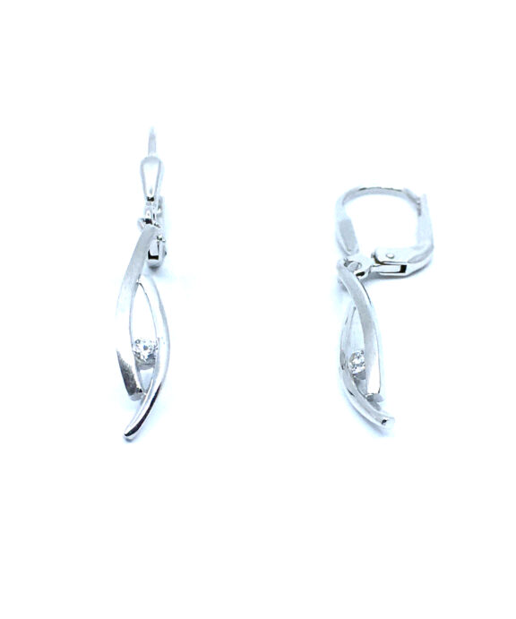 CHRISTOFFERSEN JEWELLERY ØRERINGE SOM HÆNGER I SØLV MED ZIRKONIA - 3270685