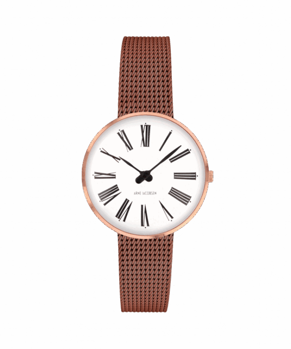 ARNE JACOBSEN ROMAN 30MM HVID SKIVE ROSA MAT MESH