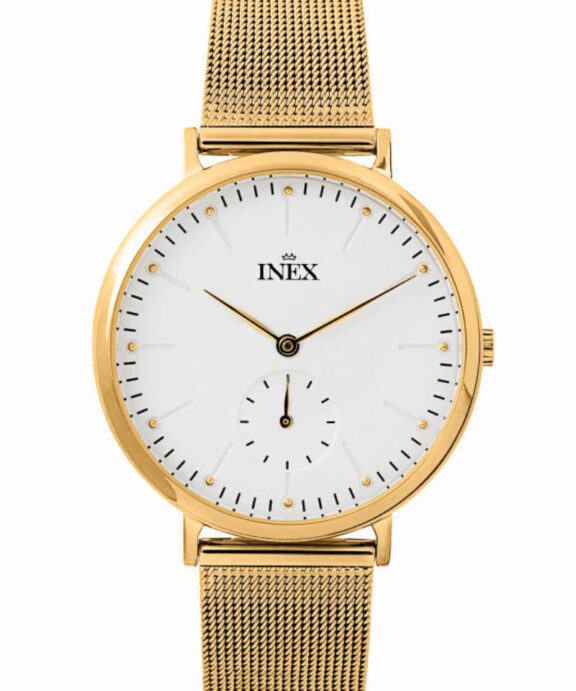 INEX DAME UR GULD DOUBLE MED MESH LÆNKE - A69517-1D4I