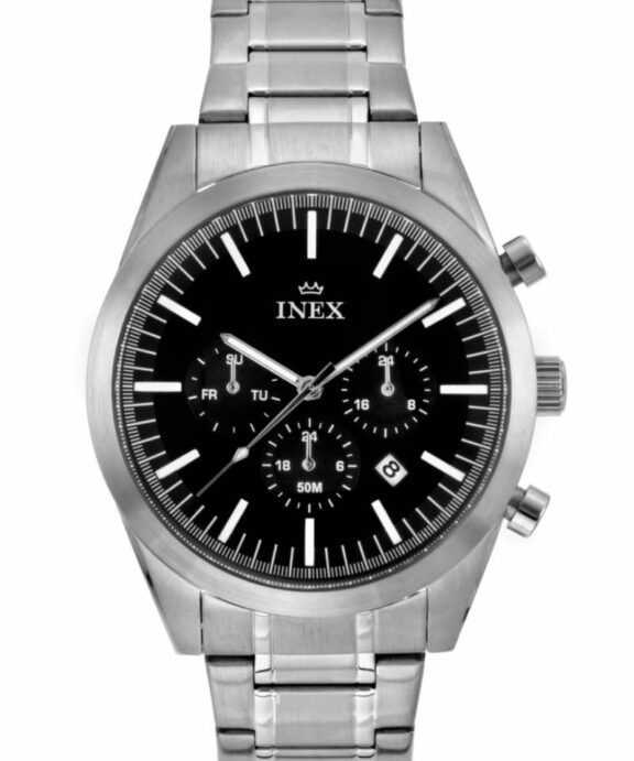 INEX HERRE UR STÅL DATO MED LÆNKE