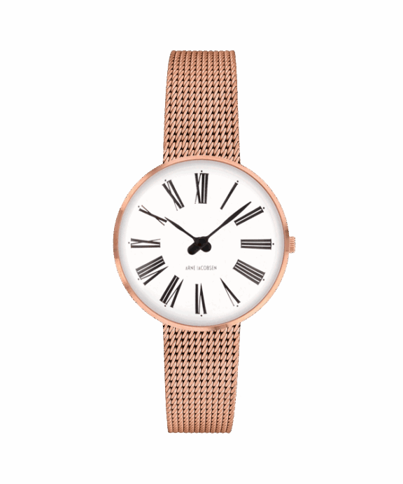 ARNE JACOBSEN ROMAN 30MM HVID SKIVE ROSA MESH LÆNKE
