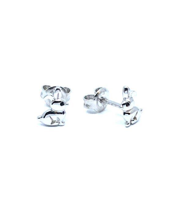 CHRISTOFFERSEN JEWELLERY ØRERINGE KANIN SORT EMALJE SOM ØJNE - W3063712