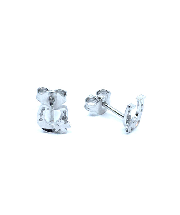 CHRISTOFFERSEN JEWELLERY ØRERINGE HESTESKO MED LILLE FIRKLØVER - 3063717