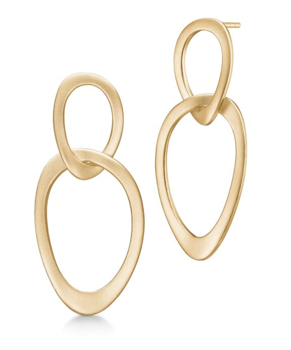 JULIE SANDLAU AVA ØRERINGE FORGYLDT SØLV - ST248GD