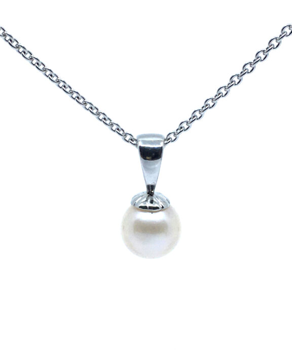 CHRISTOFFERSEN JEWELLERY HALSKÆDE SØLV MED FERSKVANDSPERLE - 4010340