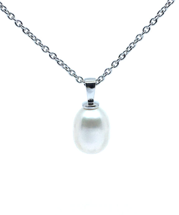 CHRISTOFFERSEN JEWELLERY HALSKÆDE SØLV MED PERLE - 4011237