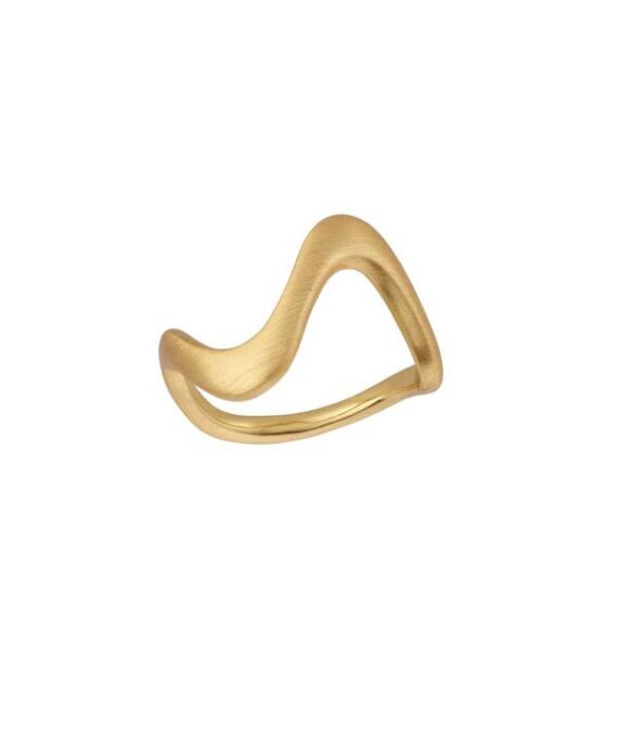 BYBIEHL RING FORGYLDT SØLV WAVE - 5-3704-GP