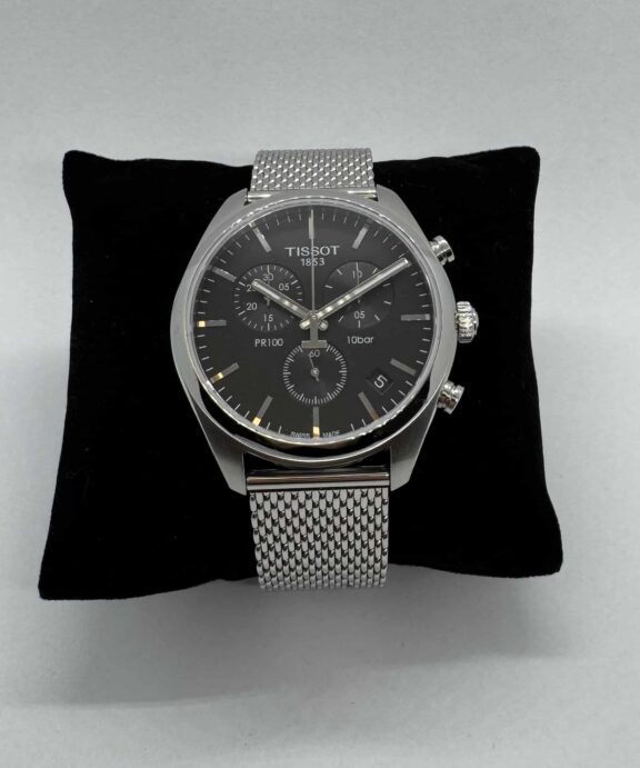 TISSOT HERRE UR PR100 CHRONOGRAF/STOPUR STÅL MED LÆNKE