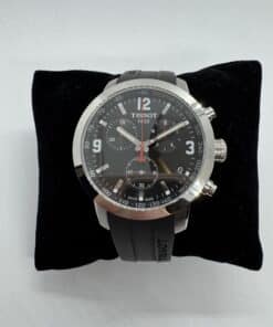 TISSOT HERRE UR STÅL PRC 200 MED SORT SILIKONEREM