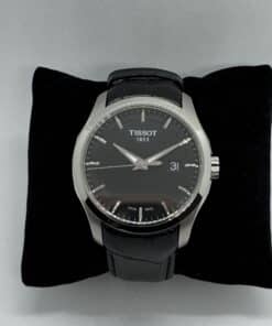 TISSOT HERRE UR COUTURIER STÅL MED SORT LÆDERREM