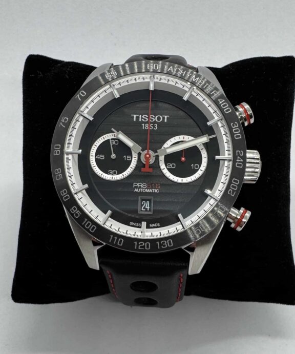 TISSOT PRS 516 AUTOMATIK MED LÆDERREM - T100427160510